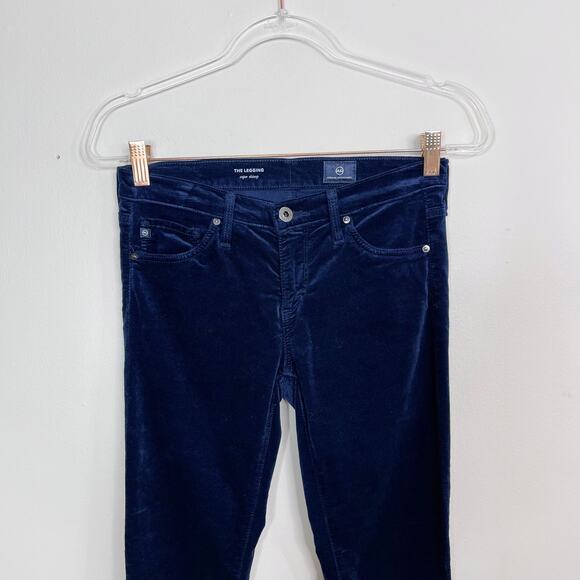 AG Adriano Goldschmied  The Legging Super Skinny Pants Blue Velvet Womens 25 - Picture 3 of 10